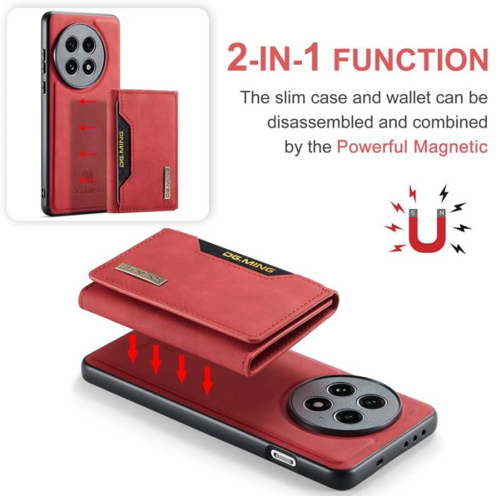 DG.MING - DG.MING M2 Series OnePlus 13 Skal PU + PC + TPU Röd