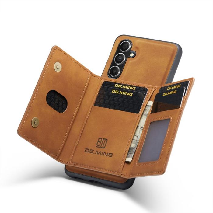 DG.MING - DG.MING Samsung Galaxy A54 5G Konstläder Plånboksfodral Brun