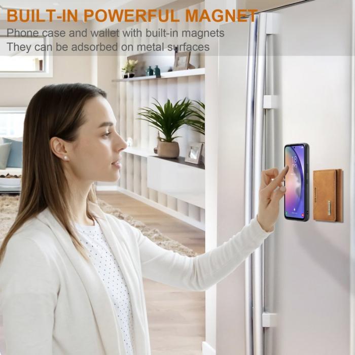 DG.MING - DG.MING Samsung Galaxy A54 5G Konstläder Plånboksfodral Brun