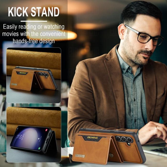 DG.MING - DG.MING M2 Series Samsung Galaxy S23 FE Fodral Läder Brun