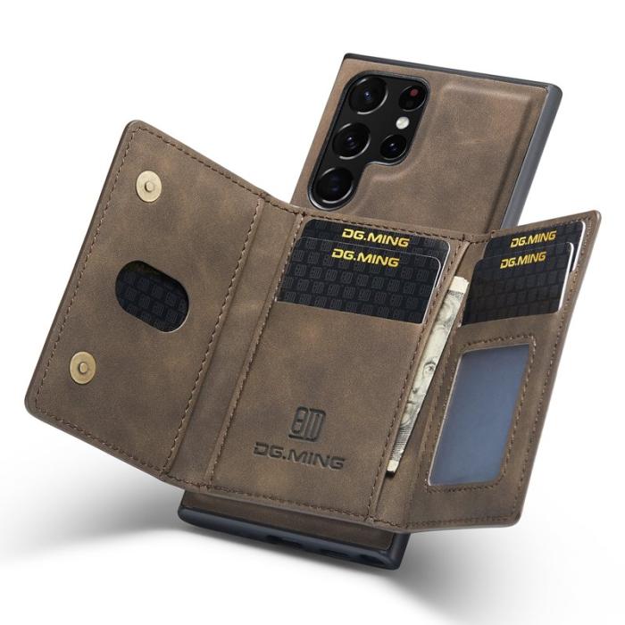 DG.MING - DG.MING M2 Series Samsung Galaxy S24 Ultra Skal Kickstand Kaffe