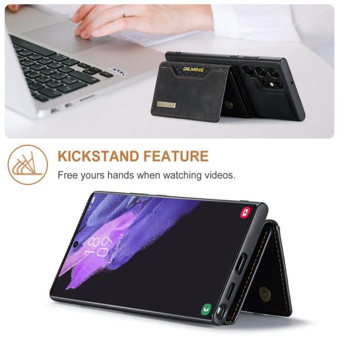 DG.MING - DG.MING M2 Series Samsung Galaxy S24 Ultra Skal Kickstand Svart