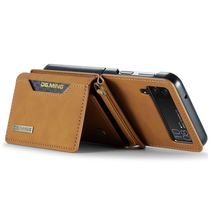DG.MING - DG.MING M2 Series Samsung Galaxy Z Flip3 5G Fodral Läder Brun