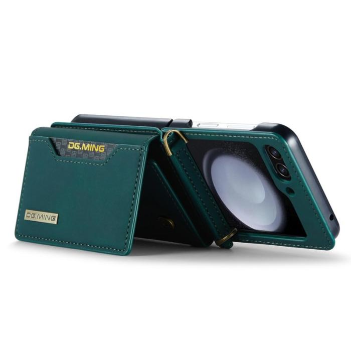 DG.MING - DG.MING M2 Series Samsung Galaxy Z Flip5 Skal Läder Grön