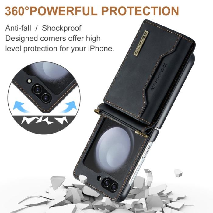 DG.MING - DG.MING M2 Series Samsung Galaxy Z Flip5 Skal Magnetisk Svart