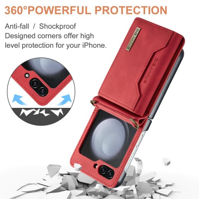 DG.MING - DG.MING M2 Series Samsung Galaxy Z Flip5 Skal Röd