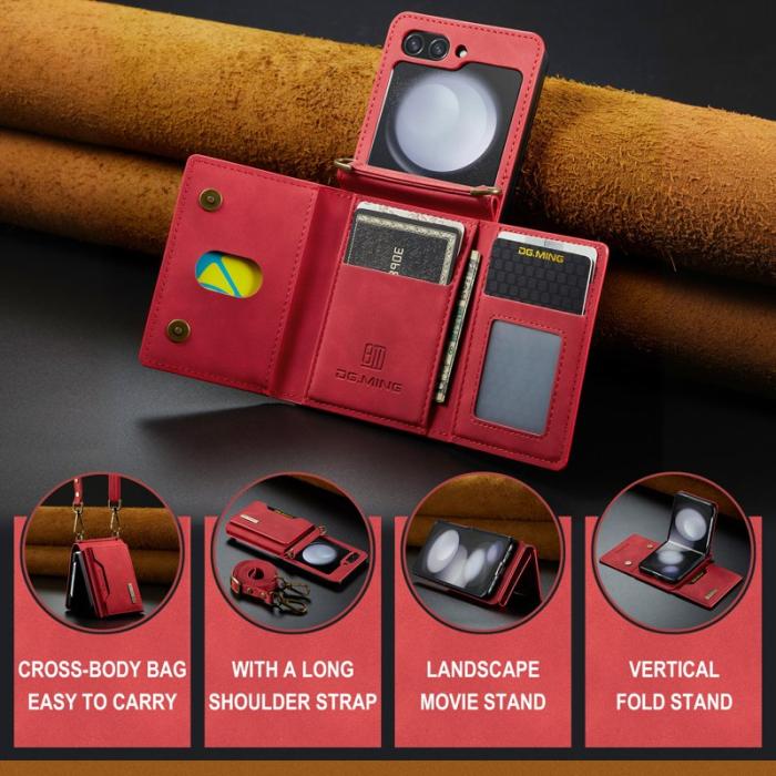 DG.MING - DG.MING M2 Series Samsung Galaxy Z Flip7 FE Fodral Röd