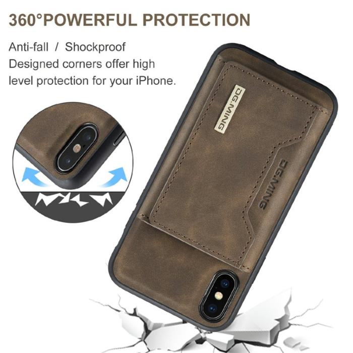 DG.MING - DG.MING M2 Series Skal i läder för iPhone XS Max - Kaffe