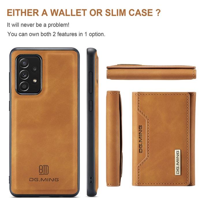 DG.MING - DG.MING M2 Tri-fold Wallet Case Samsung Galaxy A52 4G/5G Brown