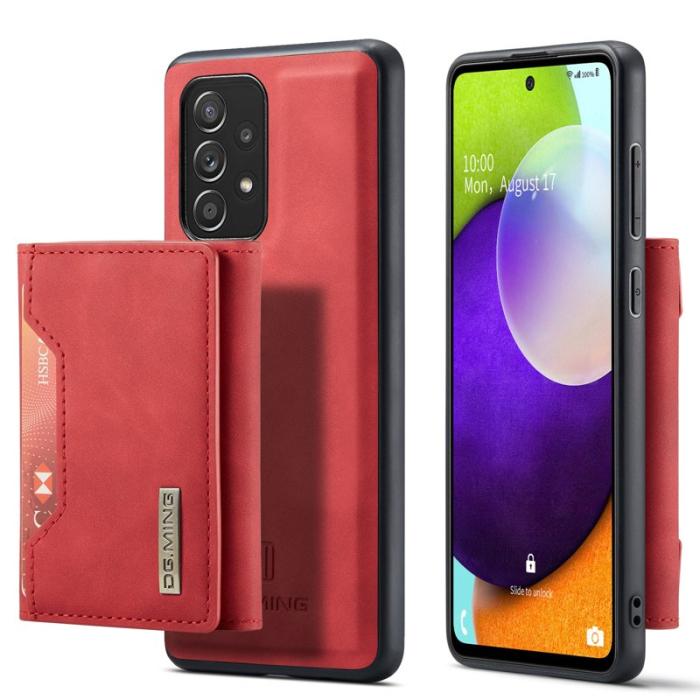 DG.MING - DG.MING M2 Tri-fold Plånboksfodral Samsung Galaxy A52s 5G Röd