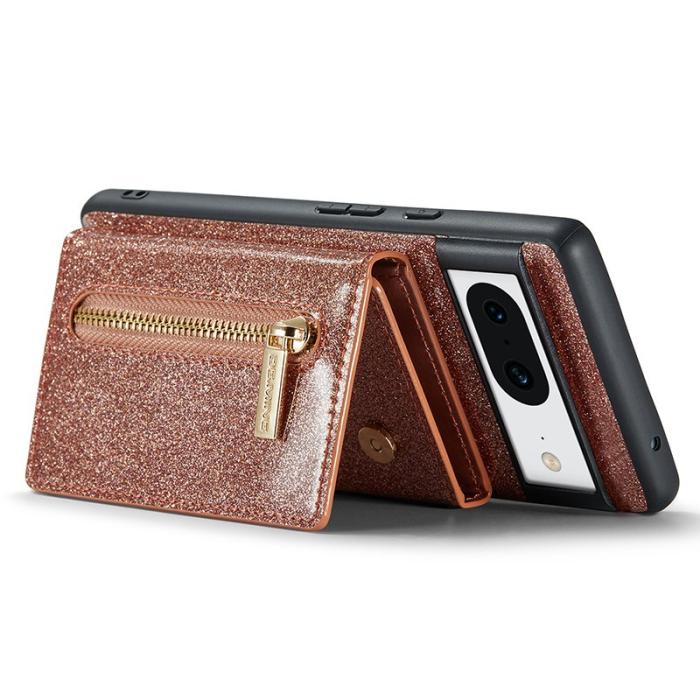 DG.MING - DG.MING M3 Series Konstläder Plånboksfodral för Google Pixel 8 Roséguld