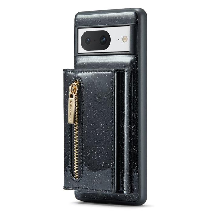DG.MING - DG.MING M3 Series Plånboksfodral för Google Pixel 8 Svart Glitter Konstläder