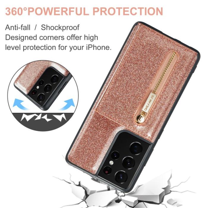 DG.MING - DG.MING M3 Series Fodral för Samsung Galaxy S21 Ultra 5G Rose Gold