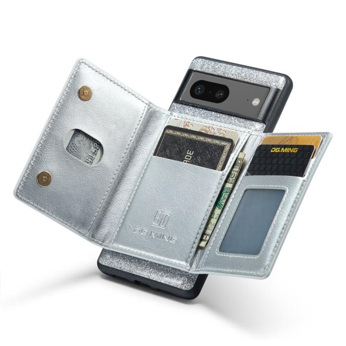 DG.MING - DG.MING M3 Series Google Pixel 7 5G Skal Silver Glitter Bling