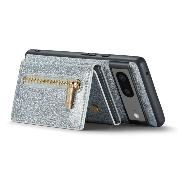 DG.MING - DG.MING M3 Series Google Pixel 7 5G Skal Silver Glitter Bling