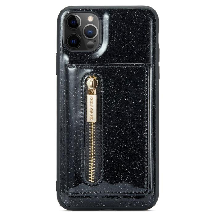 DG.MING - DG.MING M3 Series iPhone 11 Pro Skal 2-i-1 Glitter PU Läder Svart