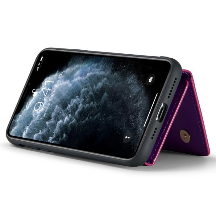 DG.MING - DG.MING M3 Series iPhone 11 Pro Skal Glitter PU Läder Mörklila