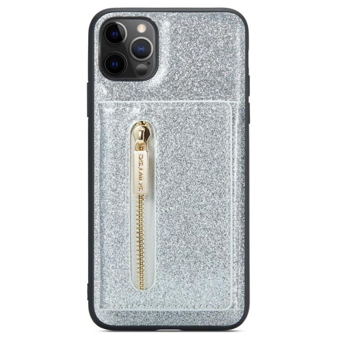 DG.MING - DG.MING M3 Series iPhone 11 Pro Skal Glitter PU Läder Silver