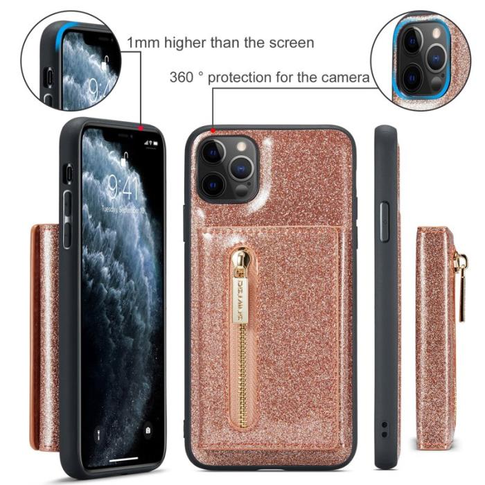 DG.MING - DG.MING M3 Series iPhone 11 Pro Skal Glittery Rose Gold