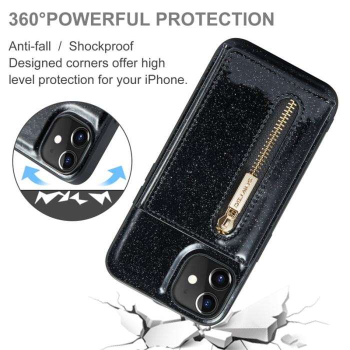 DG.MING - DG.MING M3 Series iPhone 12/12 Pro Skal med Kickstand - Svart