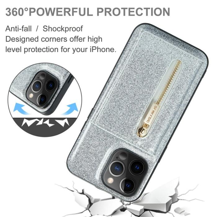 DG.MING - DG.MING M3 Series iPhone 12 Pro Max Skal Glitter Silver