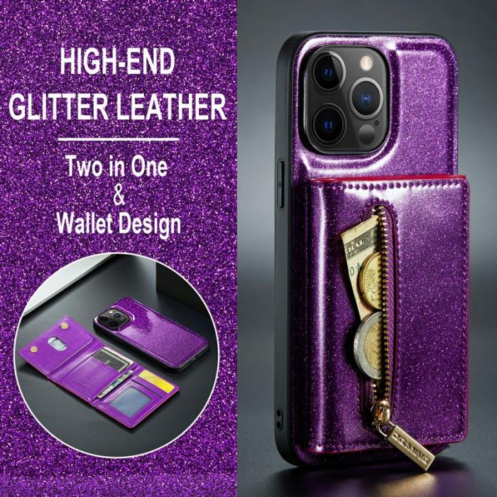 DG.MING - DG.MING M3 Series iPhone 12 Pro Max Skal Glittery Mörklila