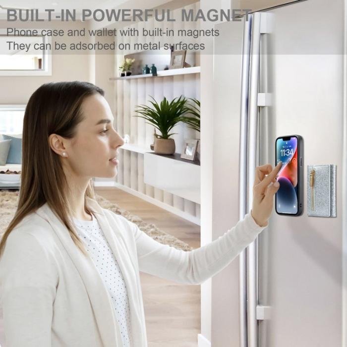 DG.MING - DG.MING M3 Series iPhone 14 Plus Skal 2-i-1 Silver Glitter