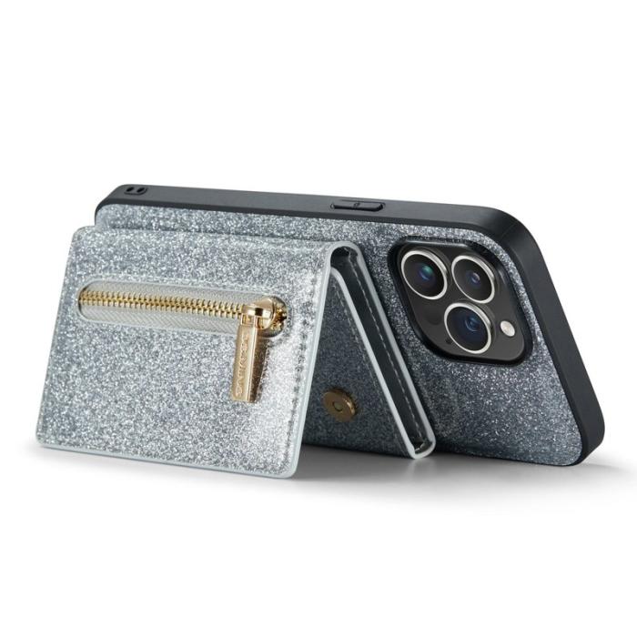 DG.MING - DG.MING M3 Series iPhone 14 Pro Skal 2-i-1 Glitter Silver