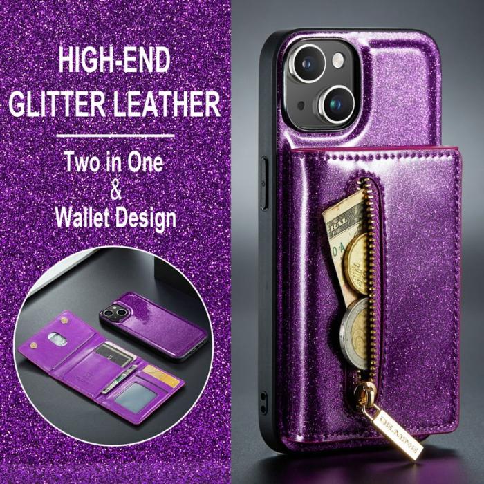 DG.MING - DG.MING M3 Series iPhone 15 Plus Fodral Glitter Lila