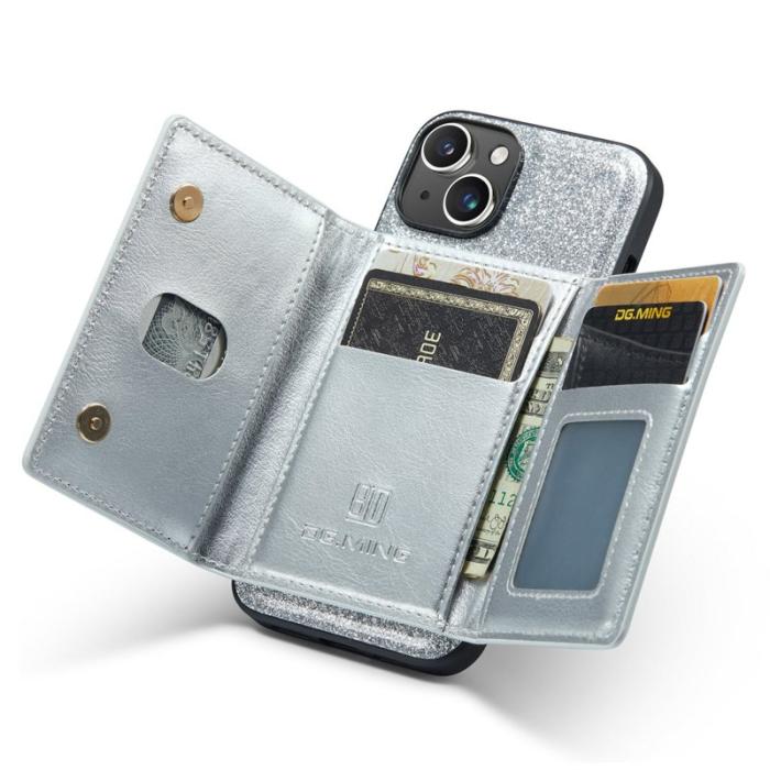 DG.MING - DG.MING M3 Series iPhone 15 Plus Fodral Kickstand Silver