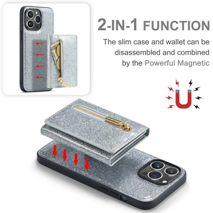 DG.MING - DG.MING M3 Series iPhone 15 Pro Max Fodral Glitter Silver