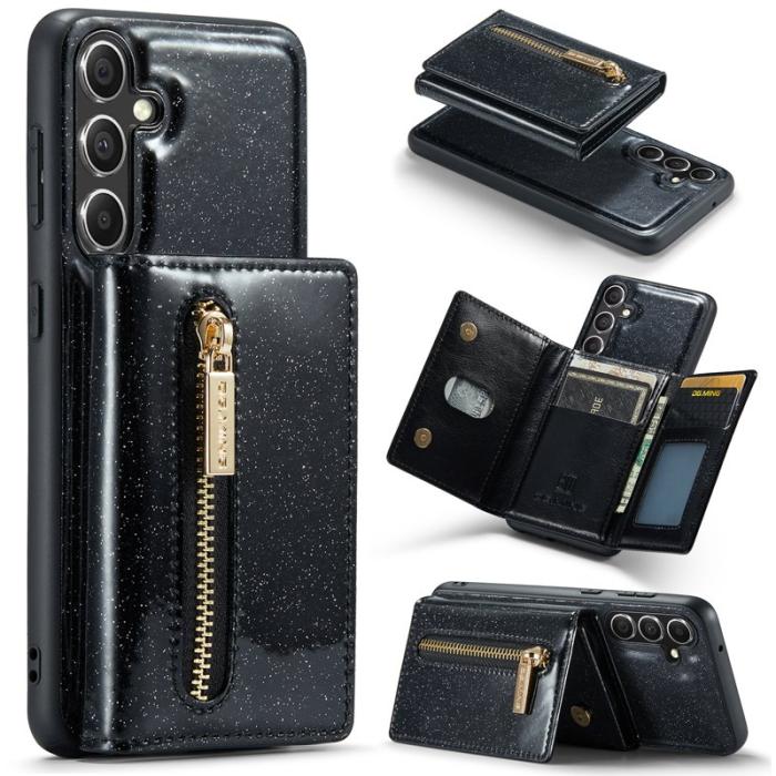 DG.MING - DG.MING M3 Series Samsung Galaxy S23 FE Skal Glitter Läder Svart