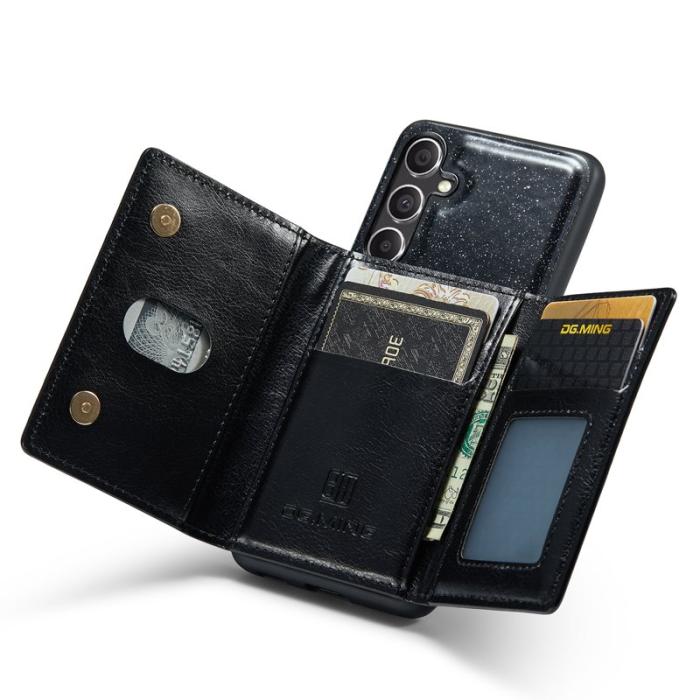 DG.MING - DG.MING M3 Series Samsung Galaxy S23 FE Skal Glitter Läder Svart
