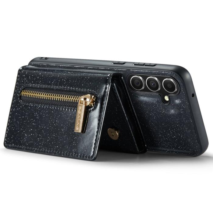 DG.MING - DG.MING M3 Series Samsung Galaxy S23 FE Skal Glitter Läder Svart