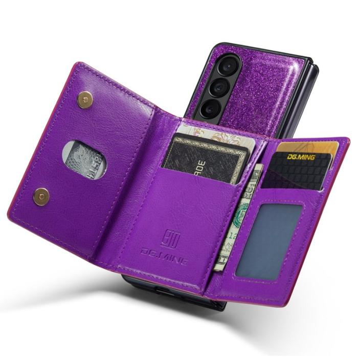 DG.MING - DG.MING M3 Series Samsung Galaxy Z Fold3 5G Skal Mörklila