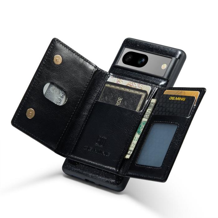 DG.MING - DG.MING M3 Series Skal för Google Pixel 7a Glitter PU Läder - Svart