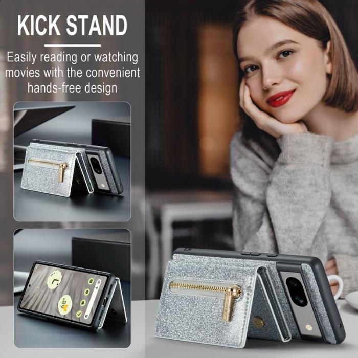 DG.MING - DG.MING M3 Series Skal för Google Pixel 7a Glitter Silver