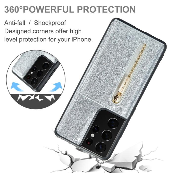 DG.MING - DG.MING M3 Series Skal för Samsung Galaxy S21 Ultra 5G Silver