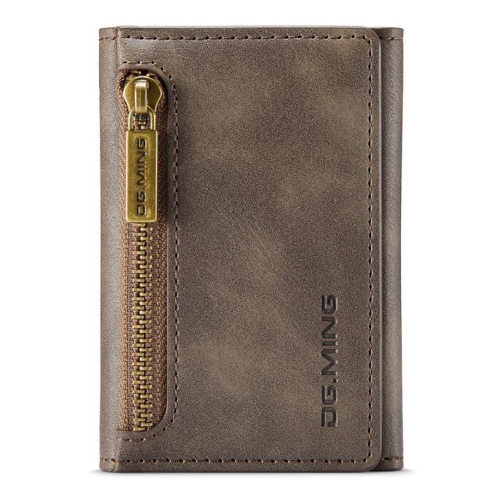 DG.MING - DG.MING M5 RFID-blocker plånbok med dragkedja - Kaffe