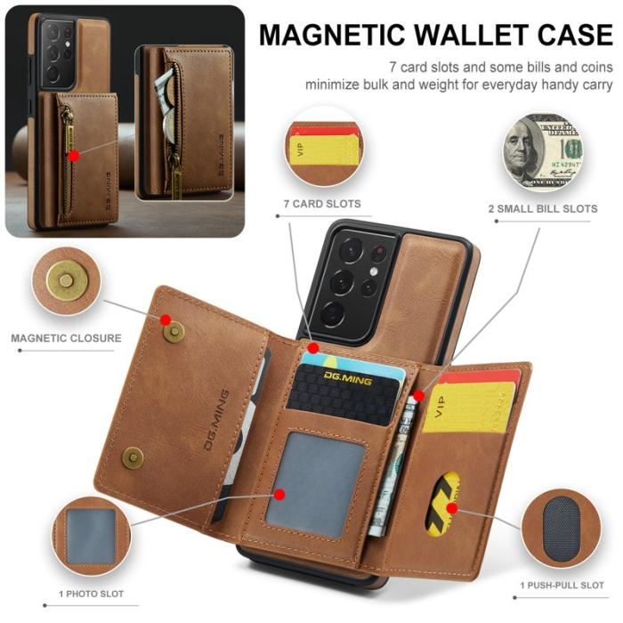 DG.MING - DG.MING M5 Series Fodral för Samsung Galaxy S21 Ultra 5G - Brun