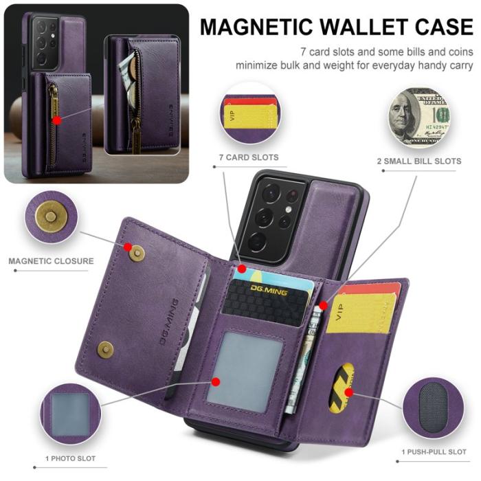 DG.MING - DG.MING M5 Series Fodral för Samsung Galaxy S21 Ultra 5G - Lila