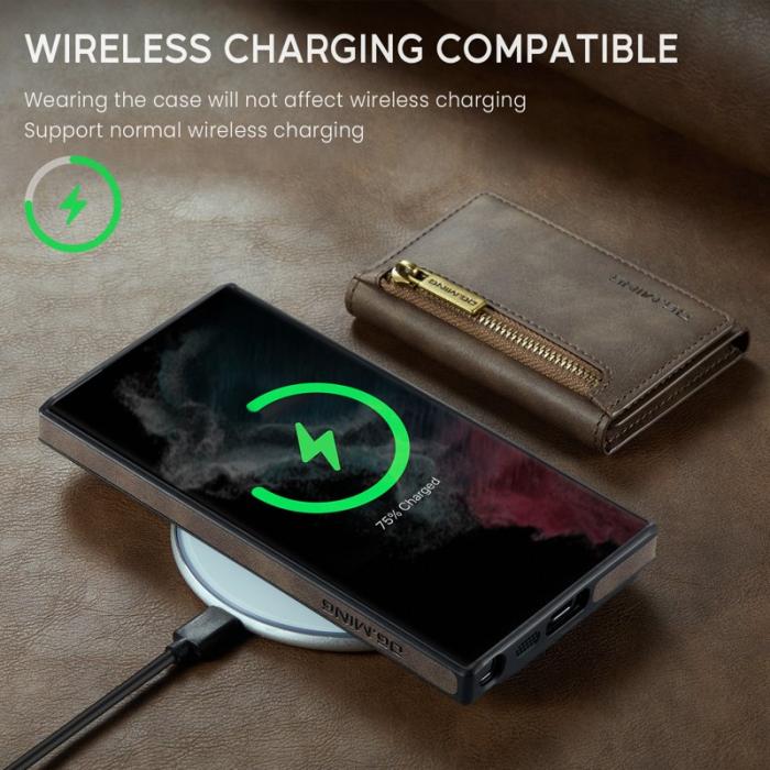 DG.MING - DG.MING M5 Series Fodral för Samsung Galaxy S22 Ultra 5G - Kaffe