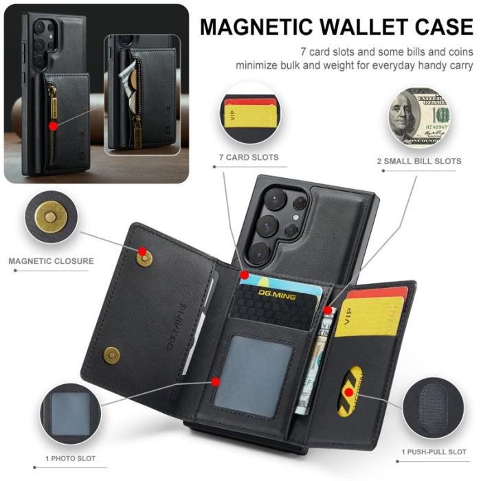 DG.MING - DG.MING M5 Series Fodral för Samsung Galaxy S22 Ultra 5G - Svart