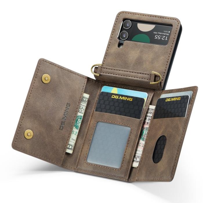 DG.MING - DG.MING M5 Series Fodral för Samsung Galaxy Z Flip3 5G - Kaffe