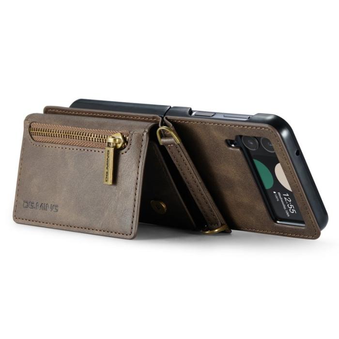 DG.MING - DG.MING M5 Series Fodral för Samsung Galaxy Z Flip3 5G - Kaffe