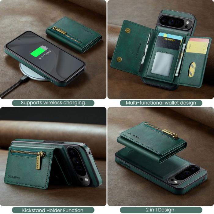 DG.MING - DG.MING M5 Series Google Pixel 10 Pro XL Skal Läder Grön