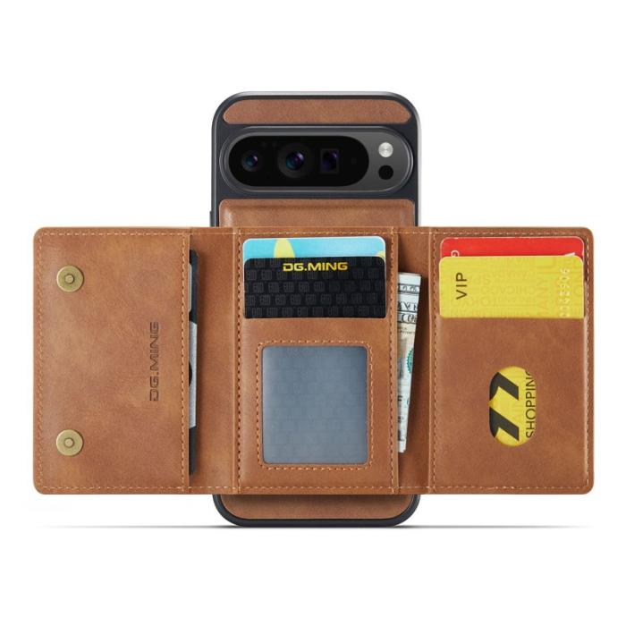 DG.MING - DG.MING M5 Series Google Pixel 10 Pro XL Skal Läder Magnetisk Brun