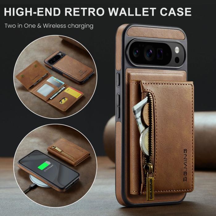 DG.MING - DG.MING M5 Series Google Pixel 10 Pro XL Skal Läder Magnetisk Brun