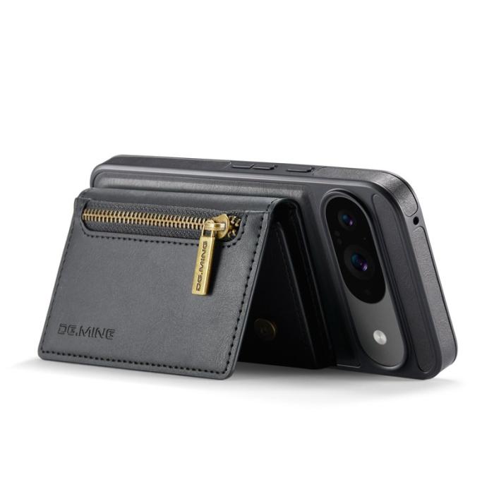 DG.MING - DG.MING M5 Series Google Pixel 9 Pro Skal Läder Magnetisk Svart