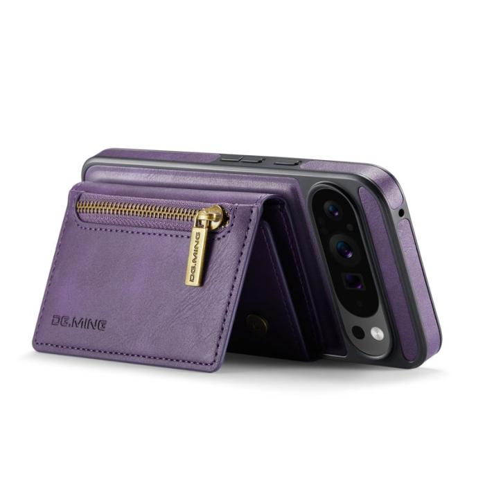DG.MING - DG.MING M5 Series Google Pixel 9 Pro XL Skal Läder Magnetisk Lila